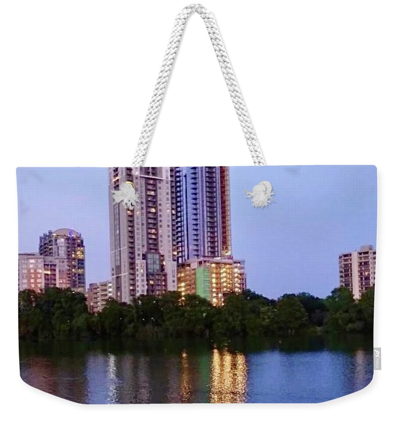 Austin Texxas Capitol Autumn Weekender Tote Bag featuring the photograph Austin #1 by Janette Boyd