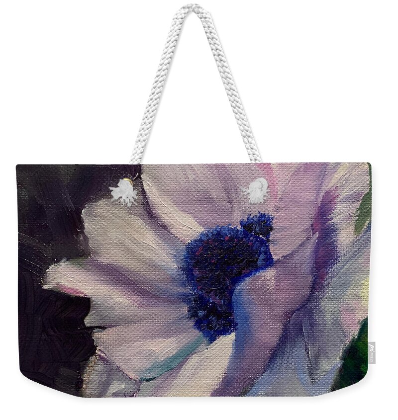 Anemone Weekender Tote Bag featuring the painting Basking in Sunshine #2 by Jan Chesler