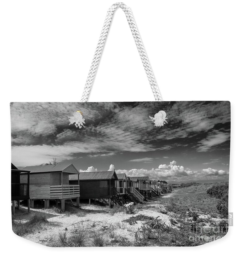 Beach Hut Weekender Tote Bag featuring the photograph Beach Huts, Old Hunstanton #1 by John Edwards