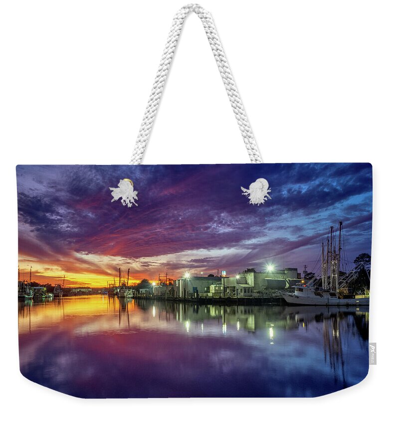 Bayou Weekender Tote Bag featuring the photograph Beautiful Bayou Sunset by Brad Boland