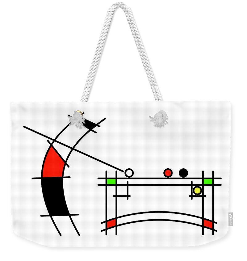 Snooker Weekender Tote Bag featuring the digital art Biliard n by Pal Szeplaky