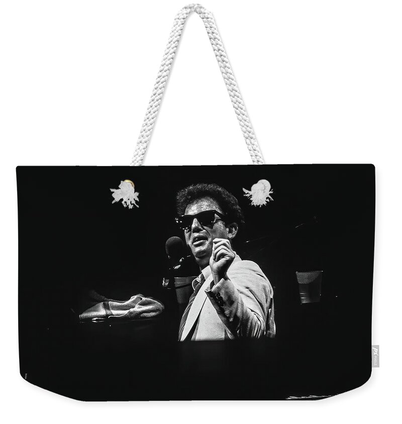 © 2020 Lou Novick All Rights Reserved Weekender Tote Bag featuring the photograph Billy Joel #2 by Lou Novick