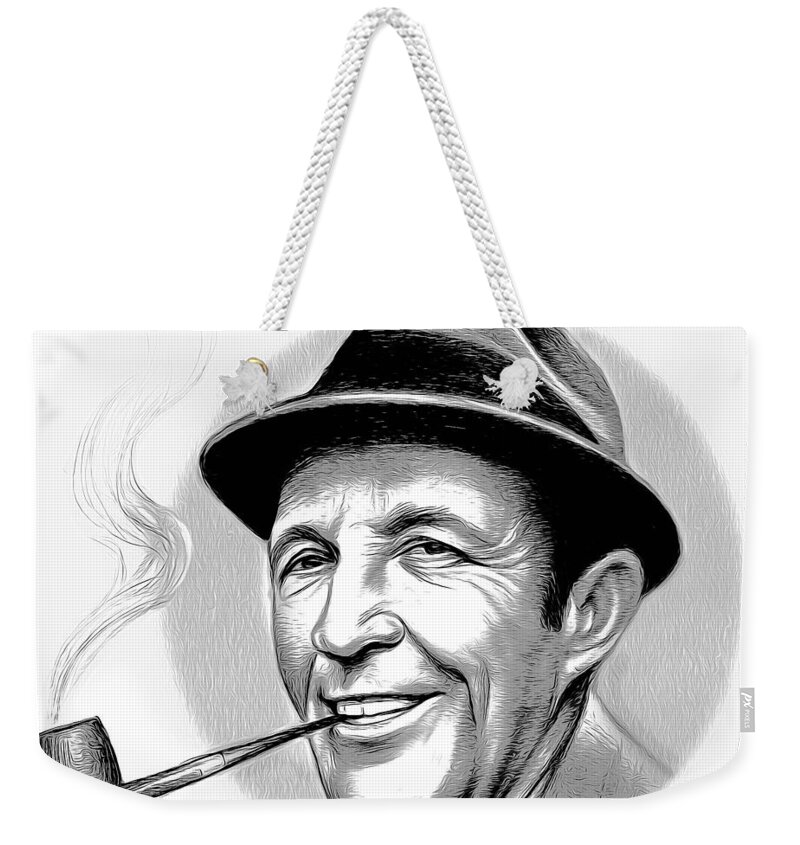 Bing Crosby Weekender Tote Bag featuring the mixed media Bing by Greg Joens