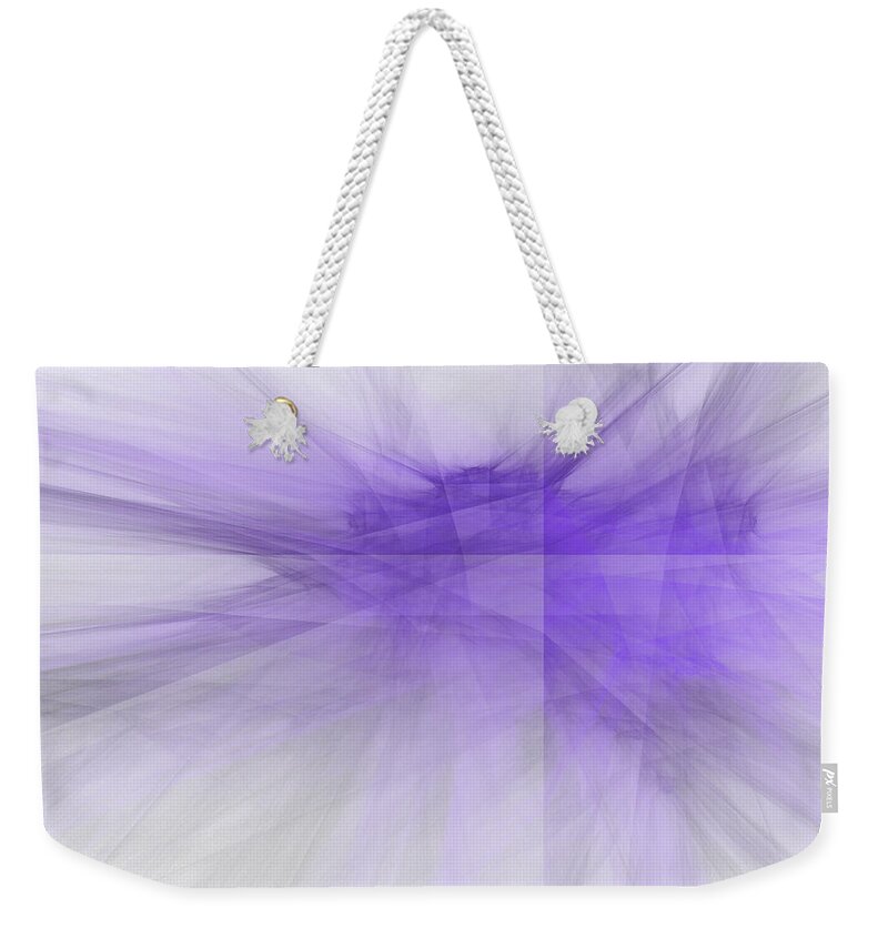 Rick Drent Weekender Tote Bag featuring the digital art Purple Chrystalene by Rick Drent