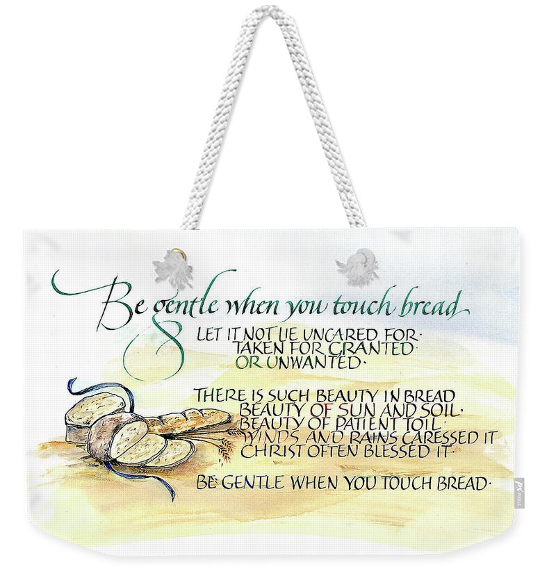 Baker Weekender Tote Bag featuring the painting Bread by Judy Dodds