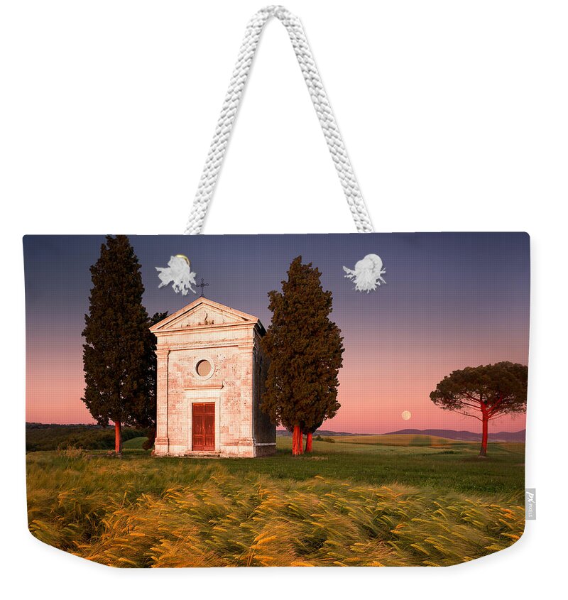 Cappella Della Madonna Di Vitaleta Weekender Tote Bag featuring the photograph Cappella della Madonna di Vitaleta #1 by Peter Boehringer