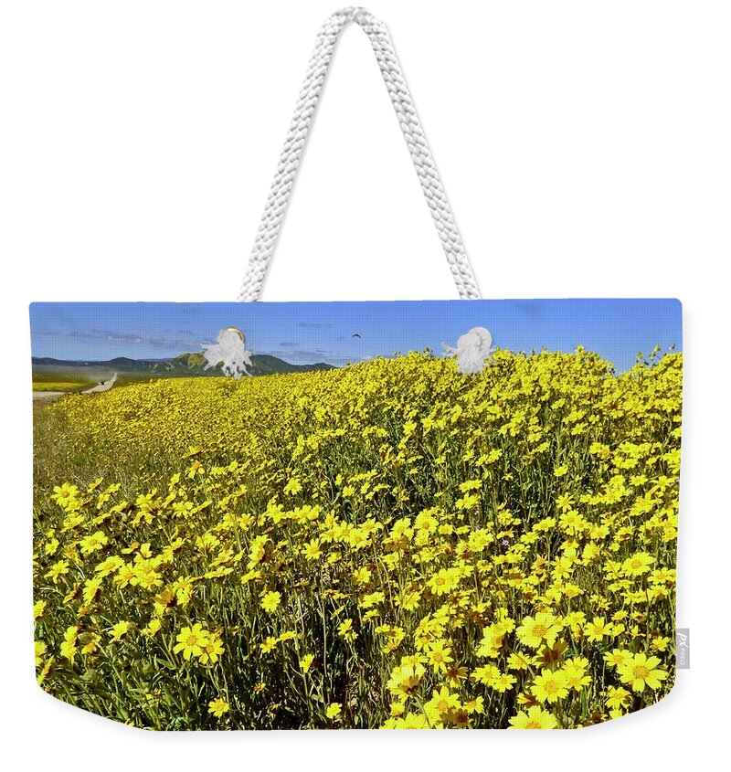 Carrizo Plain Weekender Tote Bag featuring the photograph Carrizo Plain Super Bloom #2 by Amelia Racca