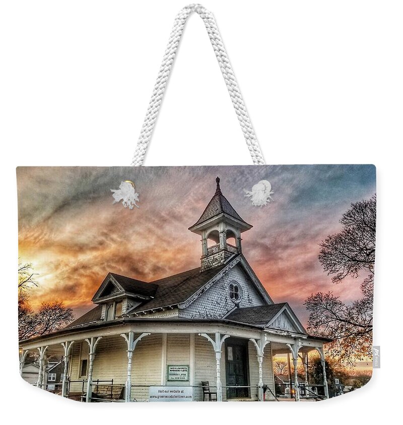 Cemetery Weekender Tote Bag featuring the photograph Cemetery Sunset by Dark Whimsy