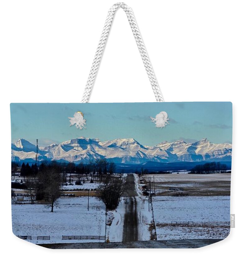 Chinook Weekender Tote Bag featuring the photograph Chinook Sky #1 by Ann E Robson