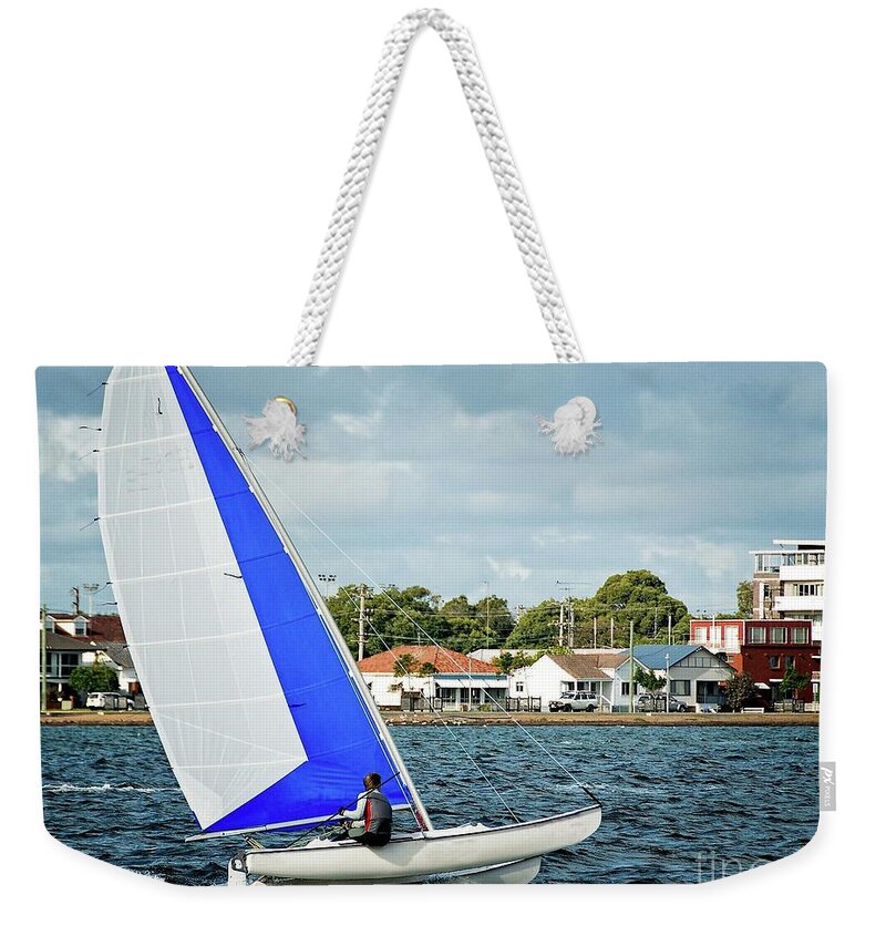 Csne9 Weekender Tote Bag featuring the photograph Combined High School Sailing Championships #2 by Geoff Childs