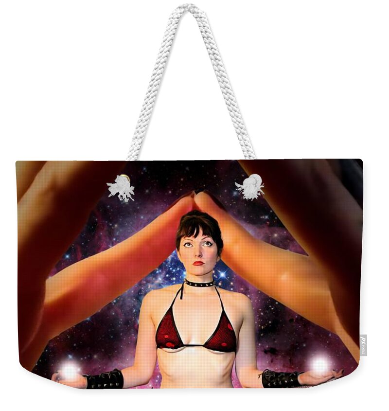 Fantasy Weekender Tote Bag featuring the photograph Cosmic Balance by Jon Volden