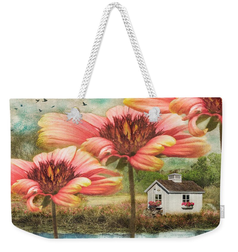 Flower Weekender Tote Bag featuring the photograph Covered in Love by Shara Abel