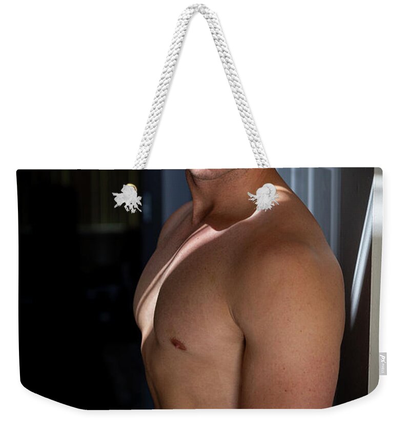 #dv8ca Weekender Tote Bag featuring the photograph Darcy Model Vancouver, BC #1 by Jim Whitley