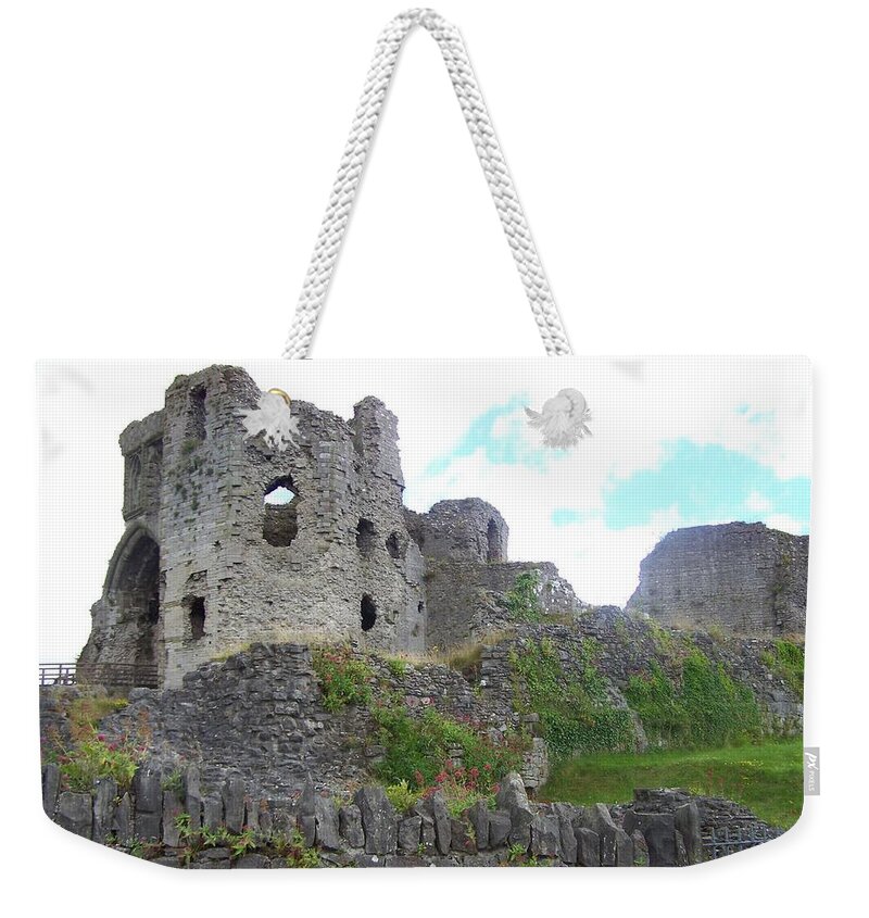 Castles Weekender Tote Bag featuring the photograph Denbigh castle #1 by Christopher Rowlands