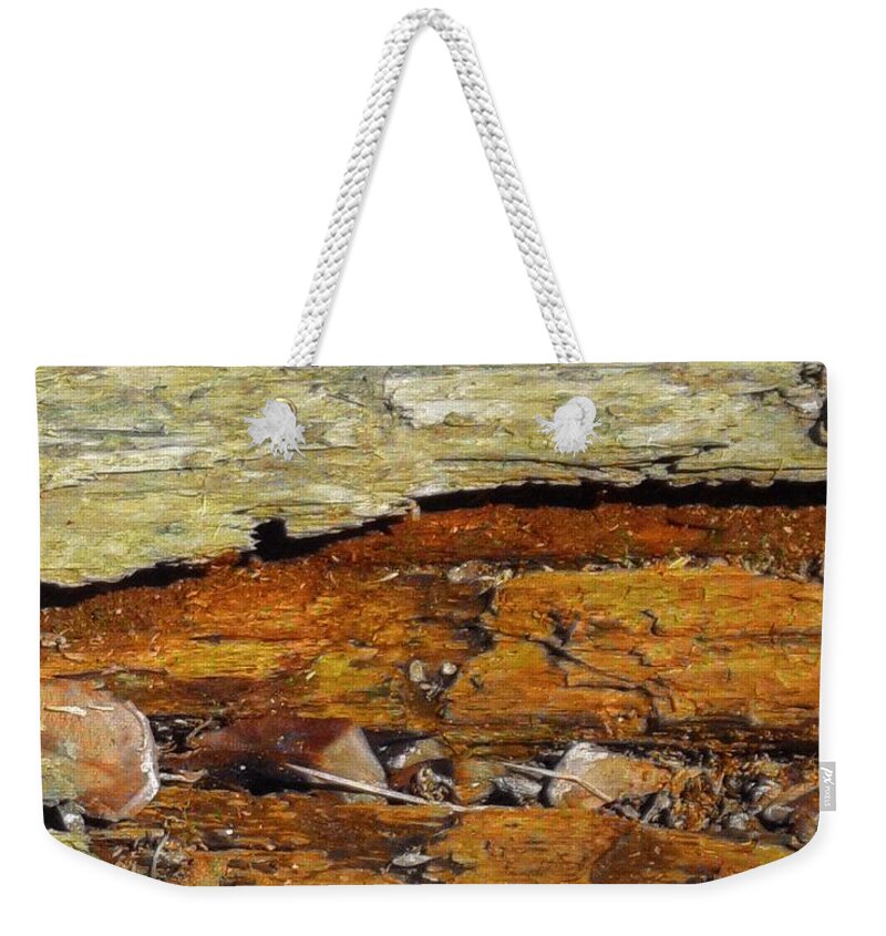 Tree Weekender Tote Bag featuring the mixed media Fallen Tree by Christopher Reed