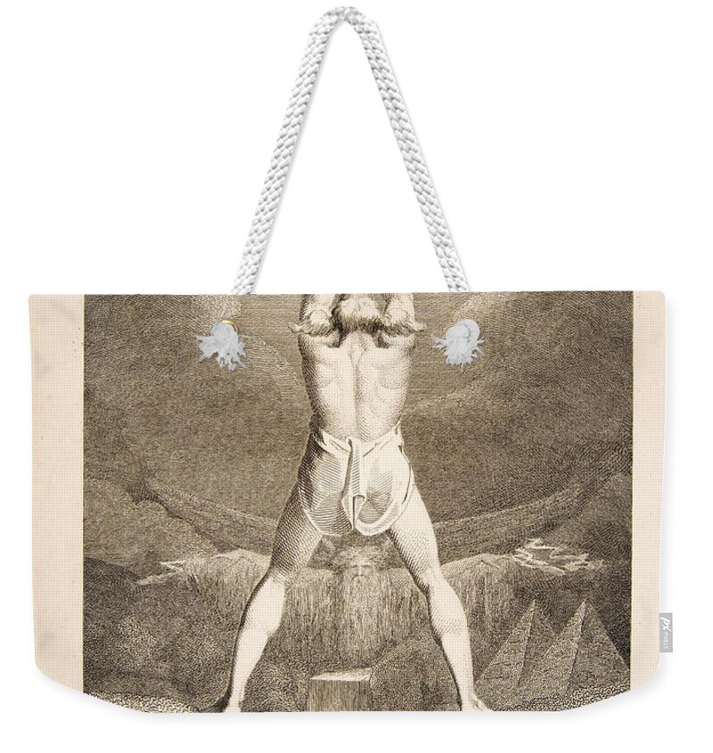 William Blake Weekender Tote Bag featuring the drawing Fertilization of Egypt by William Blake