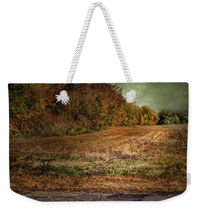 Autumn Weekender Tote Bag featuring the photograph Field in Autumn #1 by Cordia Murphy