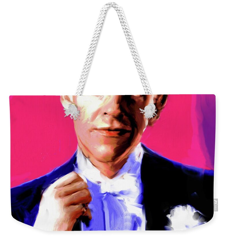 Fred Weekender Tote Bag featuring the painting Fred Astaire by Stars on Art