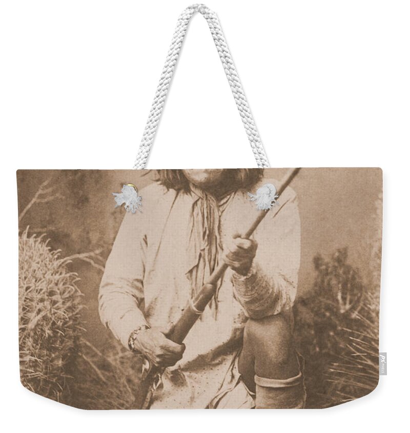 Geronimo Weekender Tote Bag featuring the photograph Geronimo - Sepia #2 by David Hinds