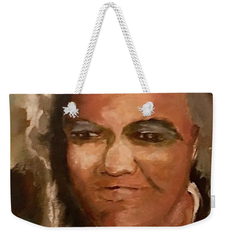  Weekender Tote Bag featuring the mixed media Grandma #1 by Angie ONeal