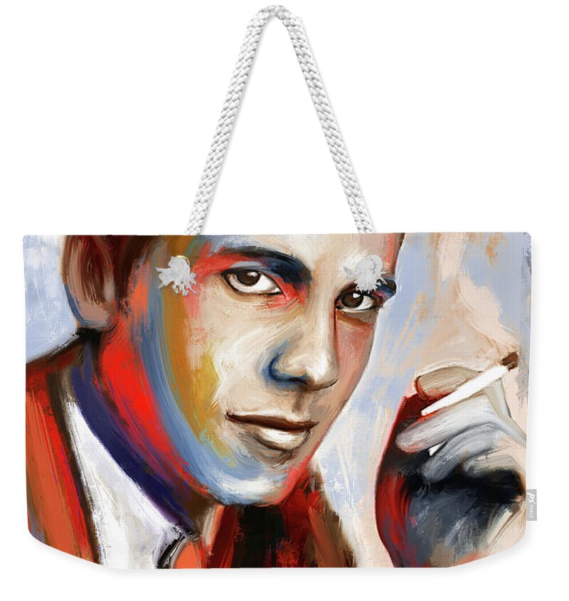 Humphrey Bogart Weekender Tote Bag featuring the painting Humphrey Bogart #3 by Movie World Posters