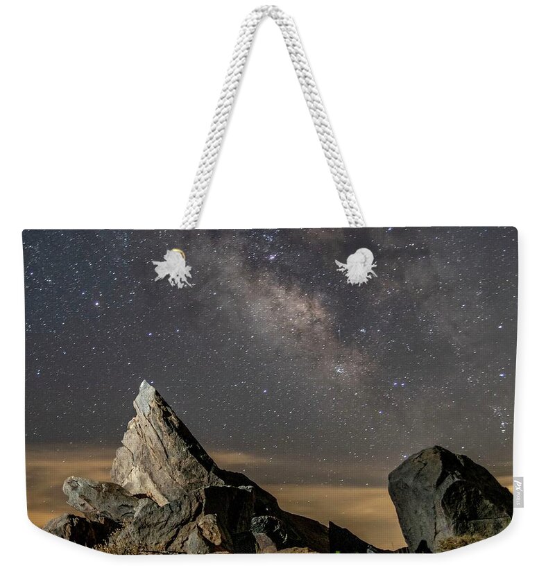 Milkyway Weekender Tote Bag featuring the photograph It is out there #1 by Daniel Hayes