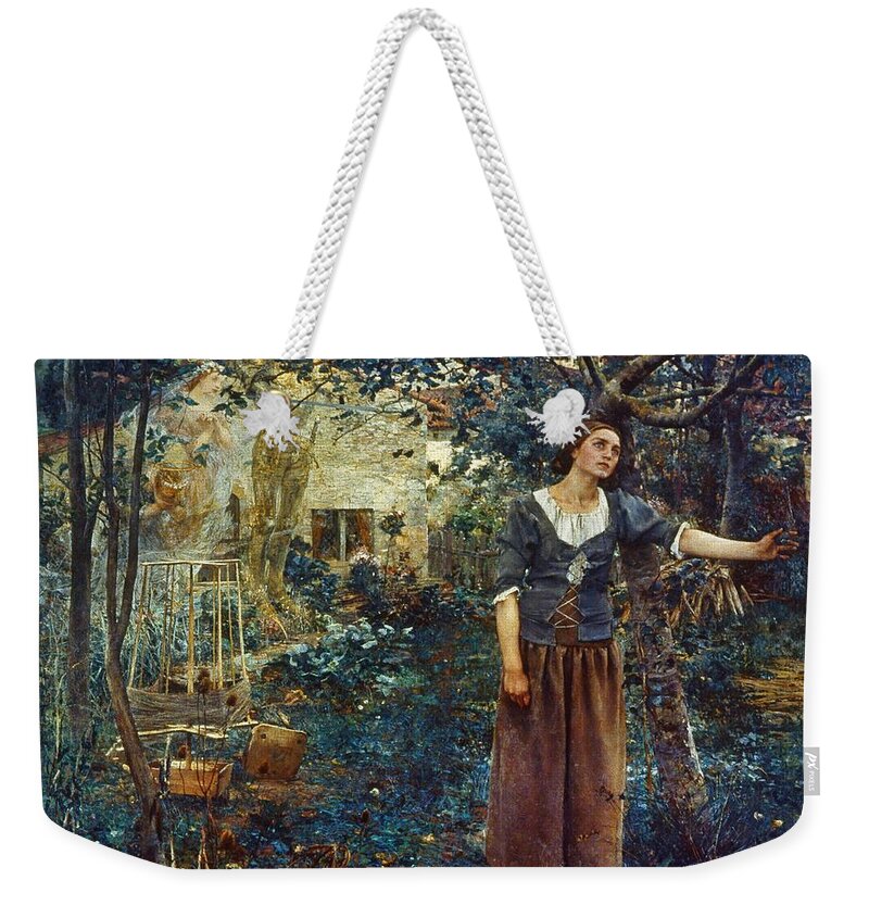 15th Century Weekender Tote Bag featuring the painting JOAN OF ARC c1412-1431 #1 by Granger