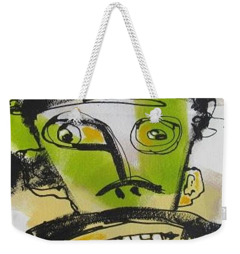 Abstract Weekender Tote Bag featuring the painting Joe by Louise Adams
