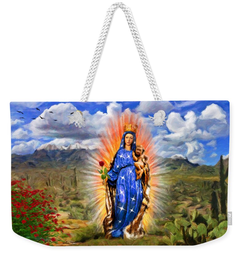 Landscape Weekender Tote Bag featuring the painting La Morenita by Trask Ferrero