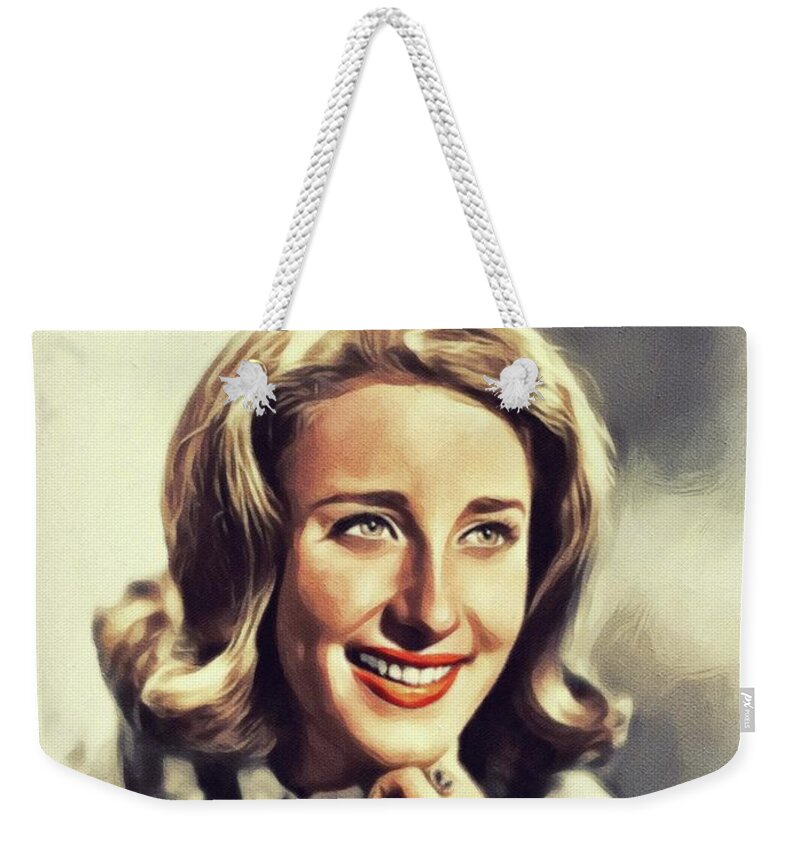 Lesley Weekender Tote Bag featuring the painting Lesley Gore, Music Legend #1 by Esoterica Art Agency