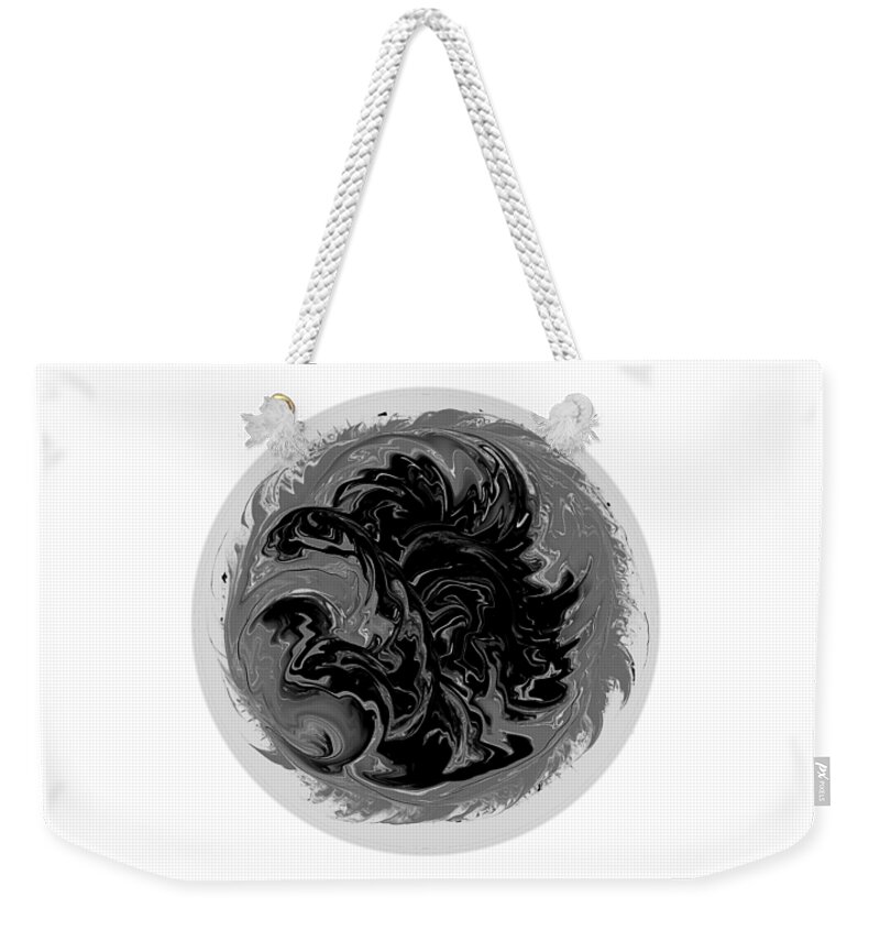  Weekender Tote Bag featuring the digital art Logo BW 2 by Jon VanStrate