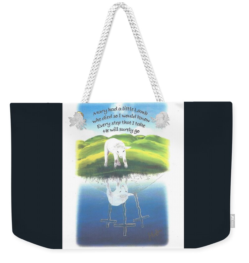 Lamb Weekender Tote Bag featuring the photograph Mary's Lamb #1 by Jerry Ruffin