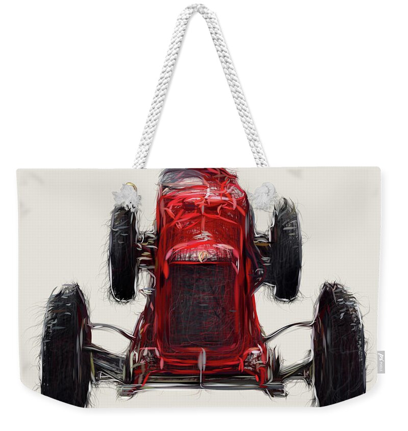 Maserati Weekender Tote Bag featuring the digital art Maserati 8CM #1 by CarsToon Concept