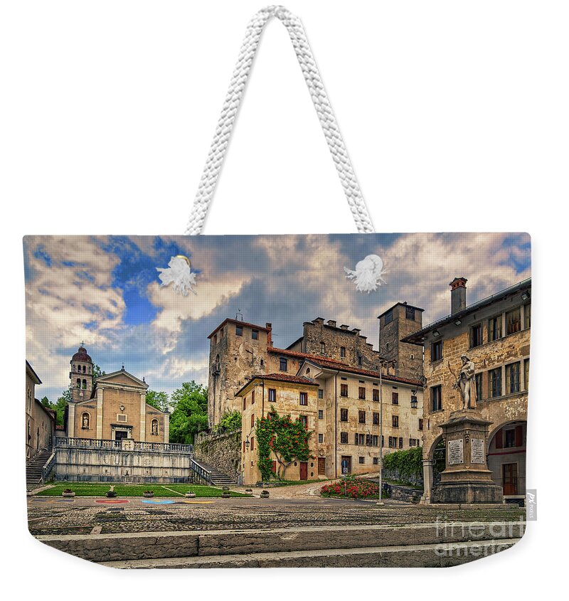 Feltre Weekender Tote Bag featuring the photograph Medieval village by The P