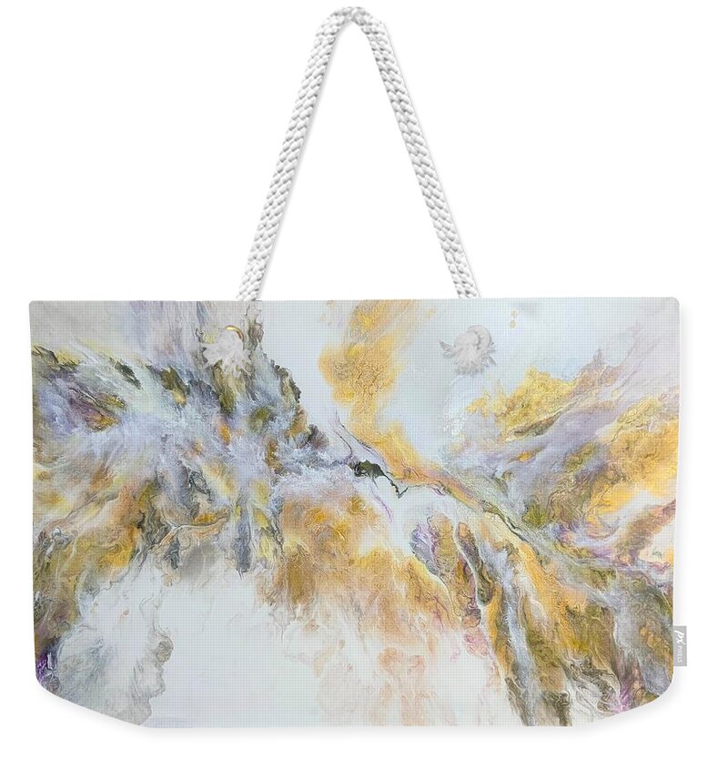 Abstract Weekender Tote Bag featuring the painting Memory by Soraya Silvestri