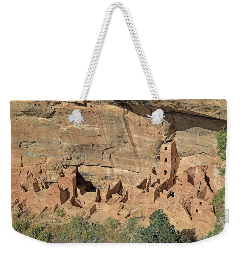 Mesa Verde National Park Weekender Tote Bag featuring the photograph Mesa Verde - Square Tower House by Richard Krebs
