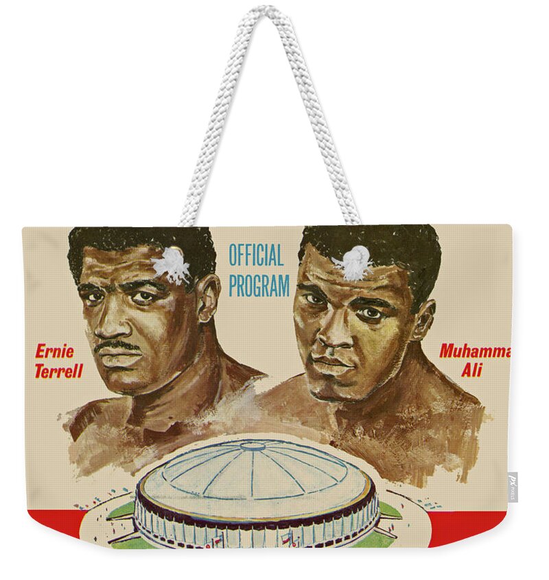 Poster Weekender Tote Bag featuring the painting Mohammed Ali vs Ernie Terrell 1967 Fight by MotionAge Designs
