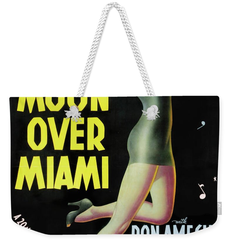 Synopsis Weekender Tote Bag featuring the mixed media ''Moon Over Miami'' -b, 1941 - art by Alberto Vargas by Movie World Posters