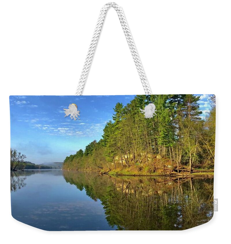 Dawn Weekender Tote Bag featuring the photograph Morning Reflection #1 by Sarah Lilja