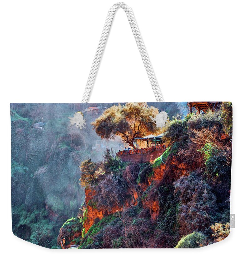 Cascades Weekender Tote Bag featuring the painting Morocco #1 by Long Shot