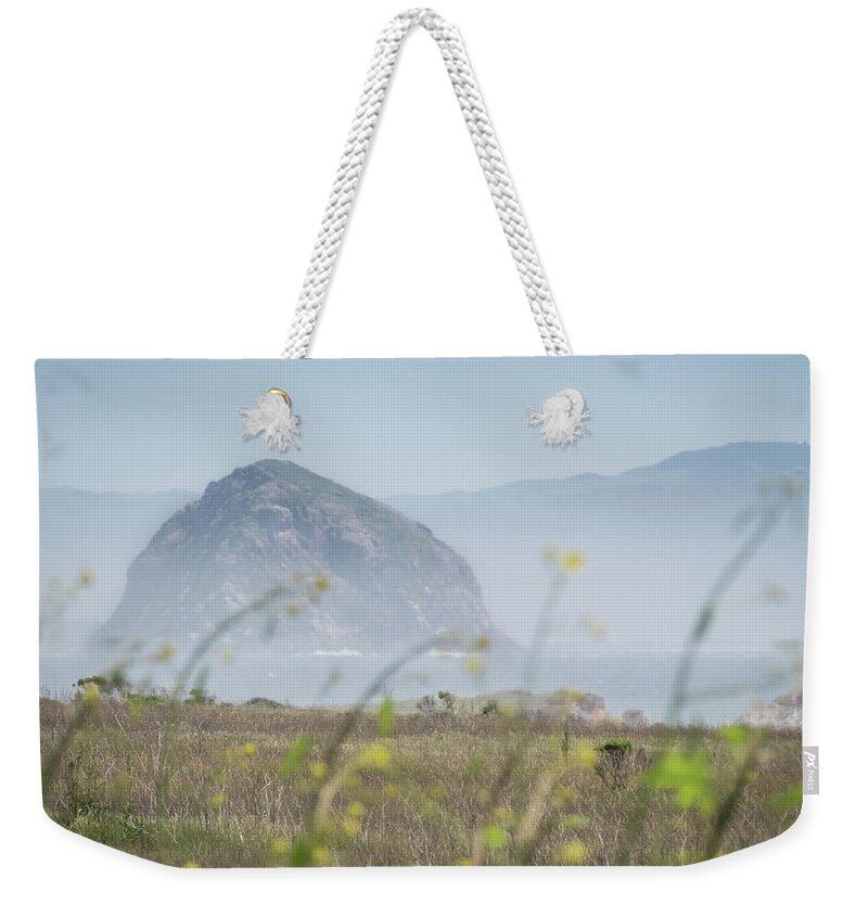 California Weekender Tote Bag featuring the photograph Morro Rock #1 by Margaret Pitcher