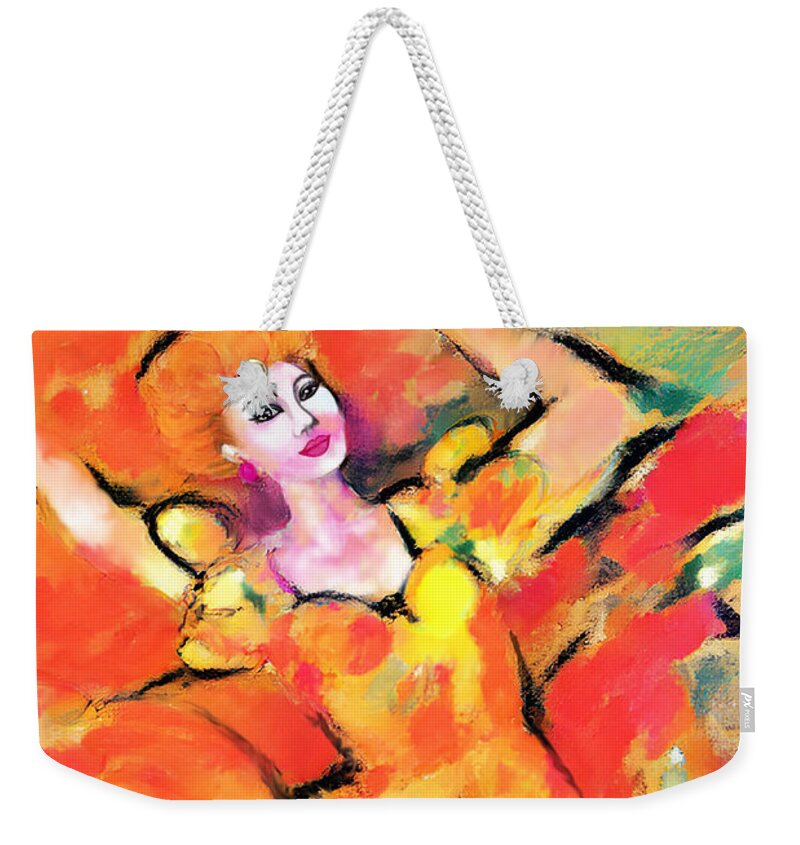 Figurative Art Weekender Tote Bag featuring the digital art New Dancing Shoes 06 by Stacey Mayer