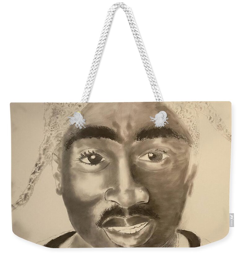  Weekender Tote Bag featuring the drawing PAC by Angie ONeal