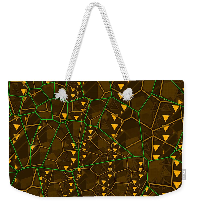 Abstract Weekender Tote Bag featuring the digital art Pattern 11 by Marko Sabotin