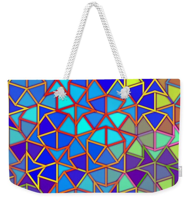 Abstract Weekender Tote Bag featuring the digital art Pattern 13 by Marko Sabotin