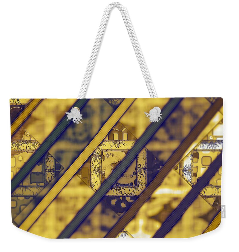 Abstract Weekender Tote Bag featuring the digital art Pattern 16 by Marko Sabotin