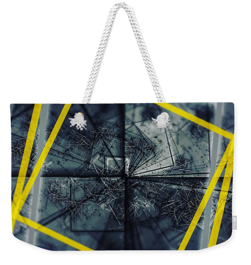 Abstract Weekender Tote Bag featuring the digital art Pattern 17 #1 by Marko Sabotin
