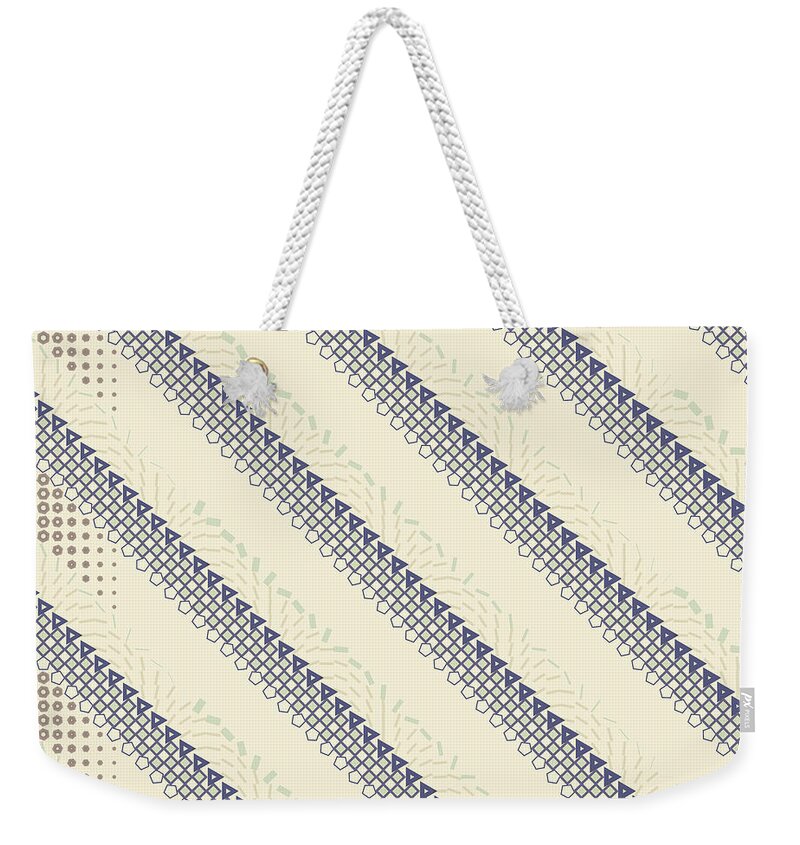 Abstract Weekender Tote Bag featuring the digital art Pattern 2 by Marko Sabotin