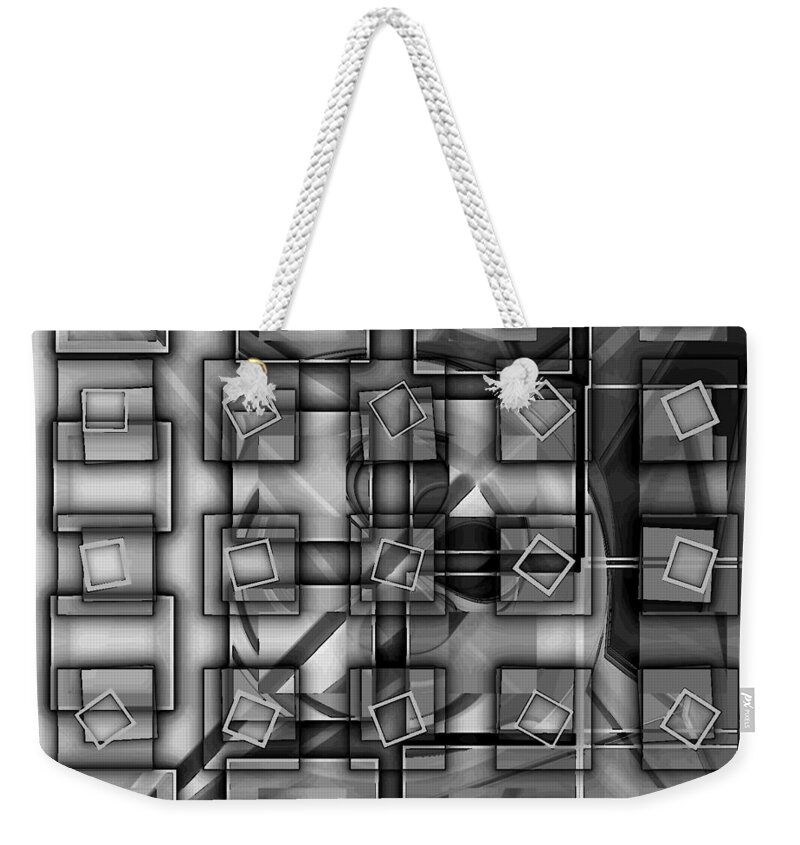 Abstract Weekender Tote Bag featuring the digital art Pattern 23 by Marko Sabotin