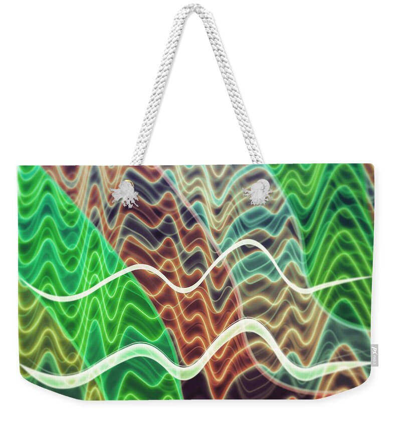Abstract Weekender Tote Bag featuring the digital art Pattern 27 #1 by Marko Sabotin